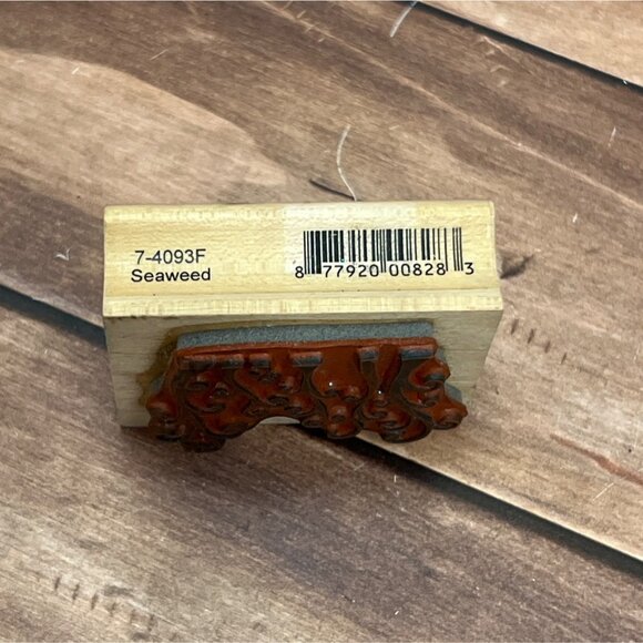 RARE A MUSE 7-4093F SEAWEED WOOD MOUNTED RUBBER STAMP AQUATIC PLANT - Picture 2 of 4